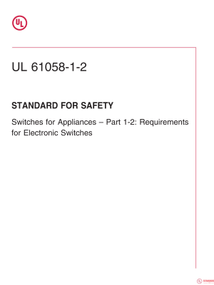 UL 61058-1-2 PDF UL 61058-1-2 PDF